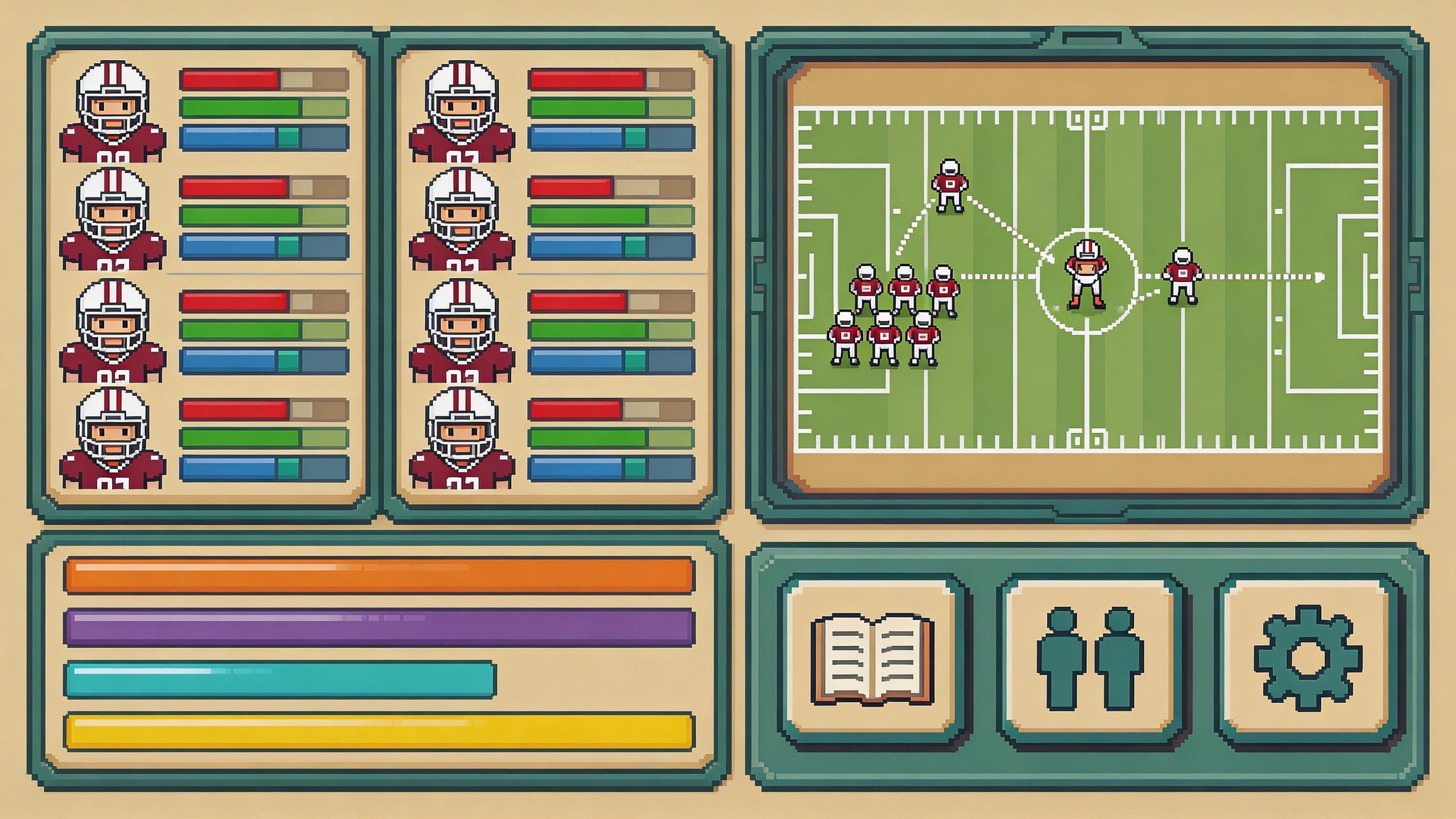 Retro Bowl team management