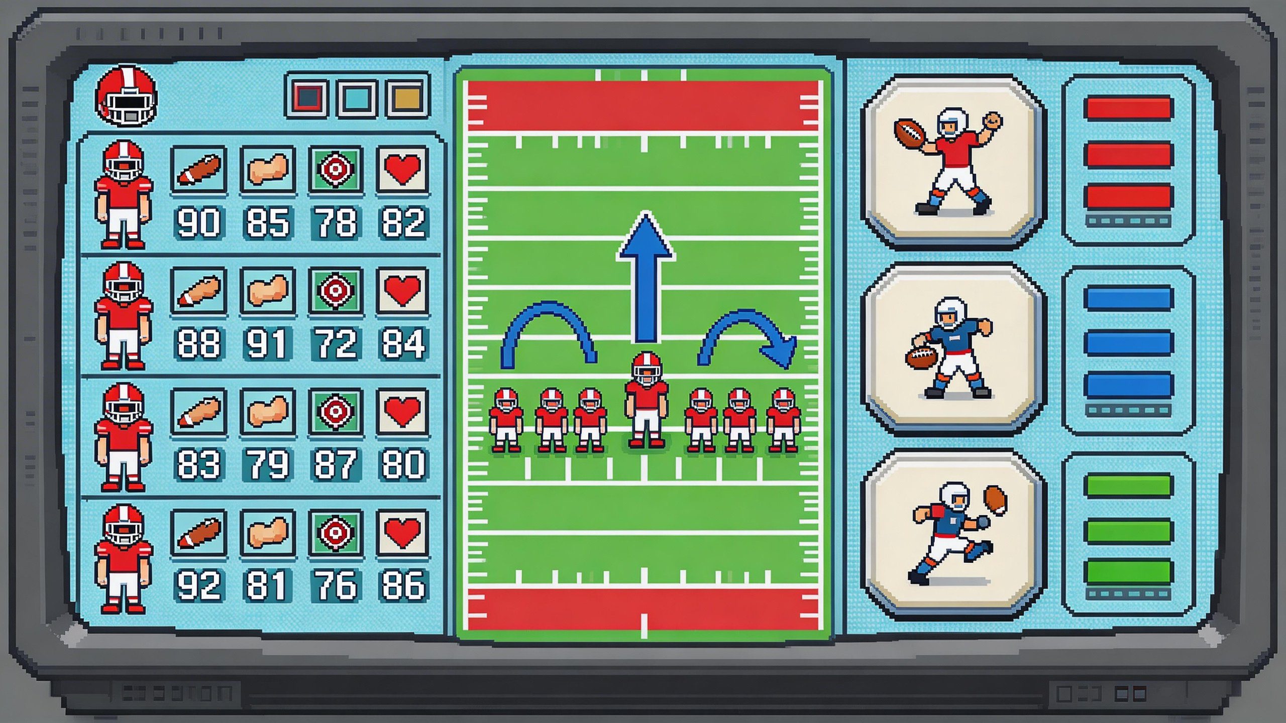 Retro Bowl team management